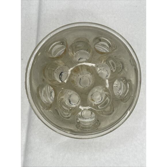 Flower Frog Glass 11 Hole Floral Stem Holder - Picture 1 of 5